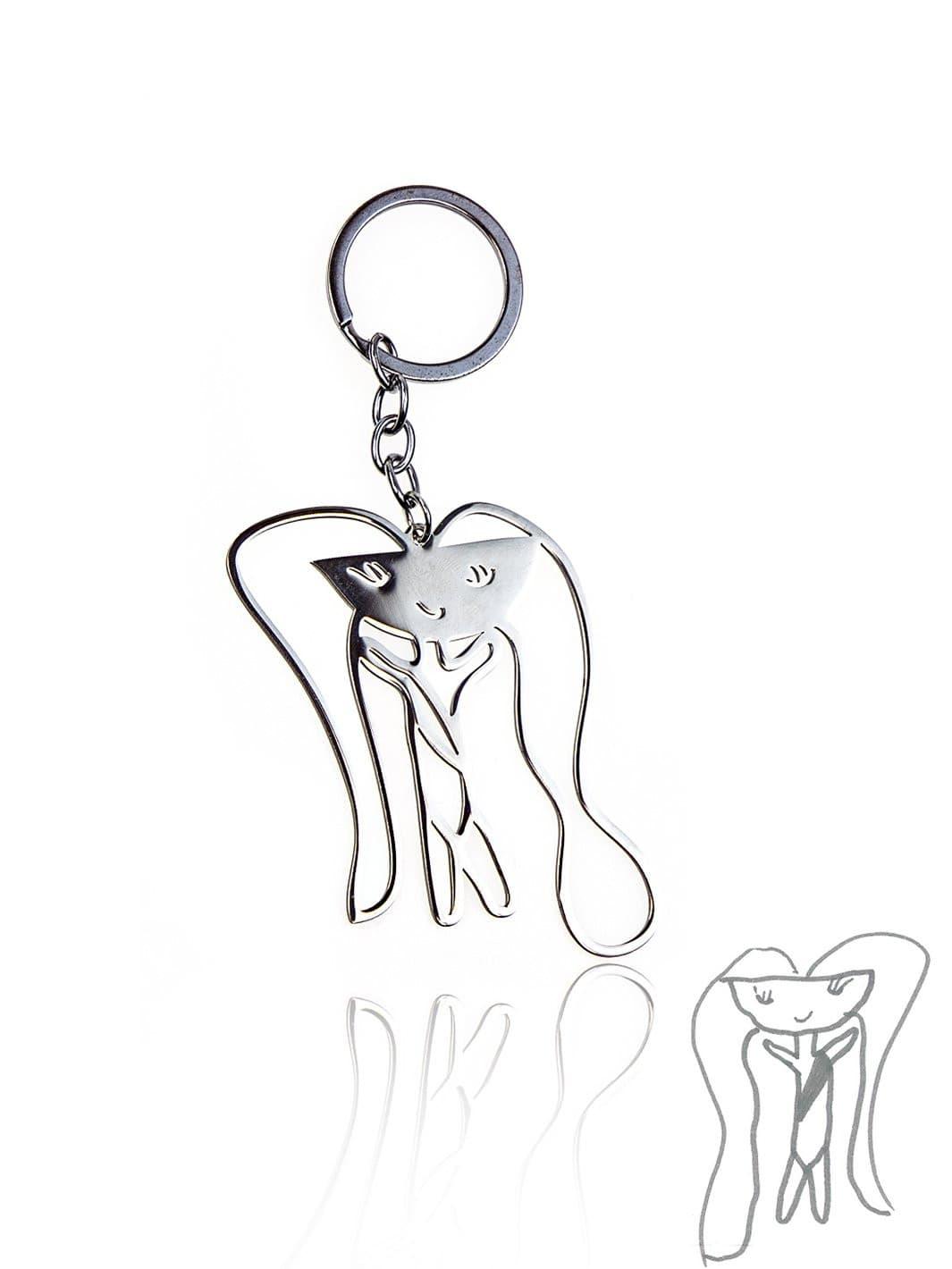 Silver Plated - Character Drawing: Custom Forever Necklace in Silver Plated, engraved with a child’s imaginative character drawing, capturing their creativity in a lasting keepsake.